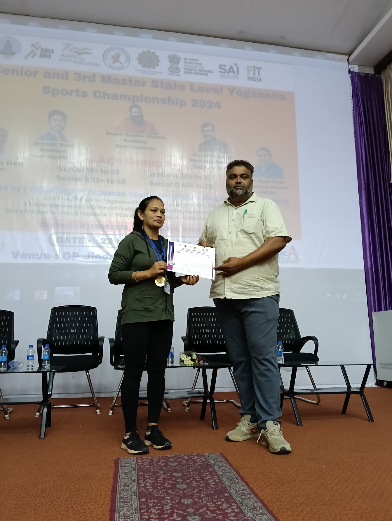State level yoga champion